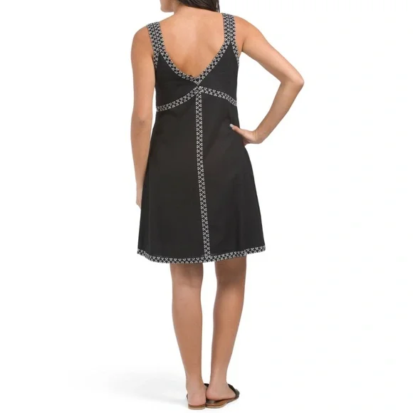 Rachel Zoe Womens’ Linen Embroidered Stitch Dress - Picture 3 of 3